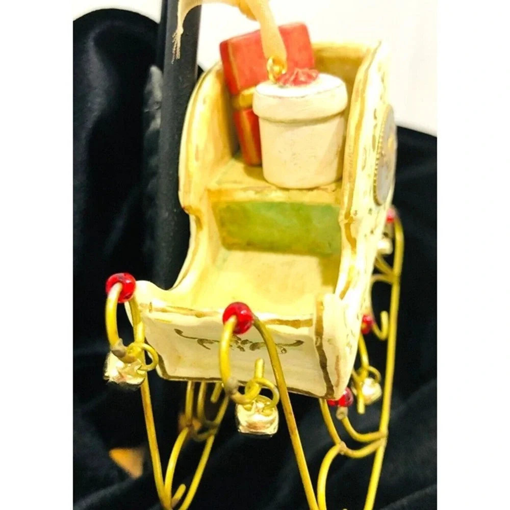 Vintage Hallmark Jingle Bells Christmas Ornament Yuletide Harmony Sleigh Boxed